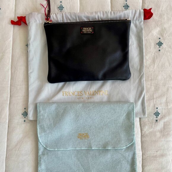 Frances Valentine Black Wristlet (with dustbags, care card, etc.) - Picture 2 of 9